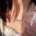 Pure Silver Water Droplet Bow Necklace Women, Gentle And Fairy Like, High-end, Light Luxury Collarbone Chain, Gift For_ipsvogv.com