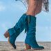Women's Shoes autumn and winter new women's large size tassel boots thick high heels long large size women's long boots_ipsvogv.com