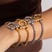 INS Style Horseshoe Buckle Gold-Plated Stainless Steel Box Chain Unisex Low Allergy Carabiner Bracelet_ipsvogv.com
