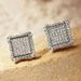 Cao Shi Square Hip Hop Full of Zircon Micro Inlaid for Men's Fashion Hiphop Earrings_ipsvogv.com