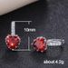 Cao Shi's Hot Selling New Fashionable Multi-color Zircon Heart-shaped With Temperament And Peach Heart Crystal Earrings_ipsvogv.com
