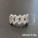 Hip Hop Personality Fried Dough Twists Ring Hollow out Full Set Zircon Women's Ring Luxury ins Fashion Index Ring r7675_ipsvogv.com