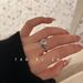 Crystal Taosi Zircon Drop Sparkling Bamboo With Light Luxury Charm, Small And Versatile, Adjustable Opening Ring Charm, Versatile,_ipsvogv.com