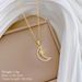 Star 【 】 Moon Light Luxury Charm Gorgeous Full Diamond Necklace Women's Versatile Clavicle Titanium Steel Chain 【 】_ipsvogv.com