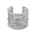 B2580 Premium Sweet Cool Punk Style Wide Edition Metal Brushed Line Open Bracelet for Women_ipsvogv.com