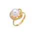 Korean version of light luxury style high-end pearl ring, versatile and exquisite zircon opening, adjustable ring mesh_ipsvogv.com