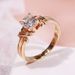 New Fashion 14k Color Interwoven Pattern Zircon Diamond Ring Women's Jewelry_ipsvogv.com