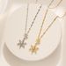 Unique Design Full Diamond Six Pointed Star Pearl Snowflake Necklace, Light Luxury And Niche, High-end Feeling, Titanium_ipsvogv.com