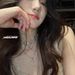 Mangxing Sparkling Diamond Zircon Double Layer Clavicle Chain Light Luxury Choker Sweet Cool Spicy Girl Non Fading_ipsvogv.com