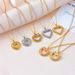 New Style Ribbon Heart Necklace For Women With Zircon Inlay, Elegant And Versatile Titanium Steel Collarbone Chain_ipsvogv.com