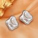titanium steel love earrings water drop oval peach heart texture earrings stainless steel earrings_ipsvogv.com