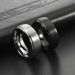 Matte Brushed 8mm Steel Ring, Trendy Men's Minimalist Black Hand Decoration, Punk Tungsten Gold Jewelry_ipsvogv.com