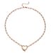 Women's Jewelry Fashion Niche Design Exquisite Stainless Steel Paper Clip Chain Love Hollow Pendant Clavicle Temperament Necklace_ipsvogv.com