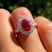 Sanjie Ins Gift Gold Plated Pigeon Blood Red Ring RUBBY RING_ipsvogv.com