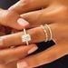 Sanjie's New Three Piece Women's Set, Engagement Proposal, Classic Square Diamond Bracelet Ring_ipsvogv.com