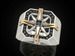 Viking Compass Seal Plated With S Silver Men's Two-color Ring_ipsvogv.com