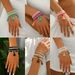Geometric fashion OL women's bracelet set, niche woven rice bead design, versatile bracelet, personalized jewelry_ipsvogv.com