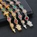 Men's Jewelry Hip Hop Colored Gemstone Bracelet Light Luxury High End Jewelry Men's Bracelet Accessories_ipsvogv.com