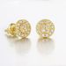 Unisex personality round full diamond earrings for men micro inlaid zircon thread earrings independent station hot hip hop earrings_ipsvogv.com