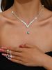 Bride And Girls Jewelry Diamond Necklace Earrings Earrings Wedding Jewelry Set_ipsvogv.com