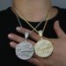Hip Hop New Round Letter MONEY AND FAMILY Pendant Fashion Trendy Men's Necklace_ipsvogv.com