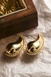 Gold-Plated Copper Luxurious Zircon Chain Hollow Chubby Water Drop Simple Light Luxury Stud Earrings_ipsvogv.com