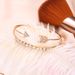 Minimalist Style And Minimalist Bracelet, Women's Gold Arrow Full Diamond Two-piece Open Bangle, Set With Hand_ipsvogv.com