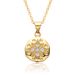 Delphes North Star Coin Necklace - 8-Pointed Star Gold Plated Pendant, INS Fashion Clavicle Chain, Copper Alloy Statement Jewelry For Women_ipsvogv.com