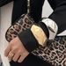 Exaggerated Metal Smooth Wide Bracelet Fashionable Striking Pattern With Sectional Spring Buckle Bracelet_ipsvogv.com