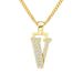 Men And Women's Jewelry Simple And High End Diamond Letter Pendant Diamond Letter Necklace Fashion High End Pendant_ipsvogv.com