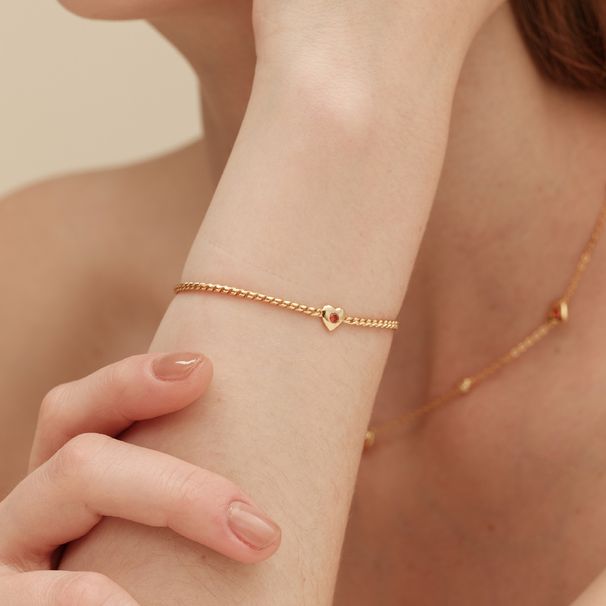 Women's Jewelry Seine Sweet Red Love Bracelet Gold Plated Light Luxury High End Hand Accessories Fashion Niche Design_ipsvogv.com