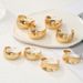 Circle Simple Personality Fashion Minimalist Style C-shaped Hoop Stud Earrings For Women_ipsvogv.com