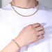Hip hop jewelry 4mm tennis chain single row chain alloy rhinestone men and women necklace bracelet set_ipsvogv.com