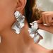 Unisex Simple Women's Flower Earrings Personality Exaggerated Metal Style Multi Layer Niche Design Earrings Petal Earrings_ipsvogv.com