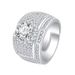 Group Set With Full Diamond Men's Luxury Silver Ring_ipsvogv.com