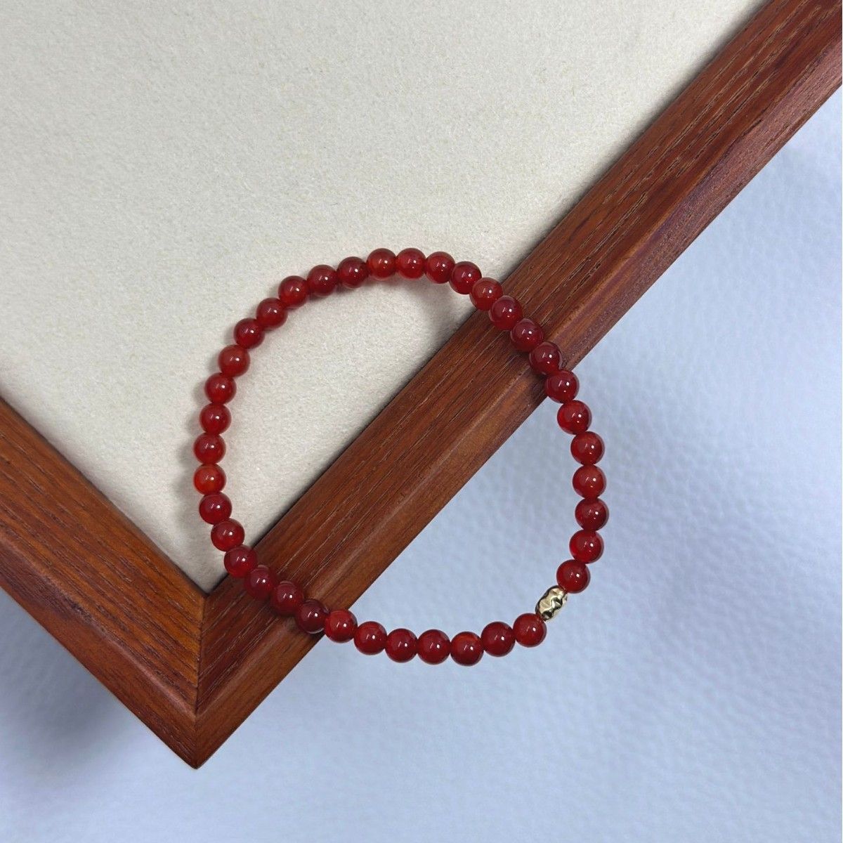 14k Gold Pleated Aluminum Can Bracelet From The United States, Suitable For Women's Niche, Natural Red Agate, Slim_ipsvogv.com