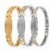 Simple wheat ear men's titanium steel bracelet jewelry anti static negative ion bracelet women's magnetic therapy bracelet_ipsvogv.com