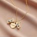 New Diamond Set Butterfly For Women To Open, I Love You Heart Pendant Necklace_ipsvogv.com