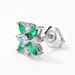 S925 Silver Cultivated Emerald Earrings For Women Four Leaf Clover Fresh And Fashionable Earrings Holiday Gift_ipsvogv.com