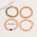 Minimalist women's bead four piece set, personalized inlaid crystal, niche design, geometric bracelet_ipsvogv.com