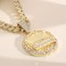 Hip hop necklace World famous painting medal The Last Supper diamond pendant necklace for men_ipsvogv.com