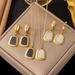 Ho Selling Accessories Summer Ins Fashion Niche Ligh Luxury Ca Eye Sone Pendan Necklace Earrings Women's Jewelry_ipsvogv.com