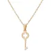 Stainless Steel Necklace For Women Lover's Flower Fashion Key Pendant Clavicle Choker Necklaces Valentine's Day Gift_ipsvogv.com