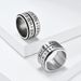Retro Nordic rotatable Viking text stainless steel rotating ring ring men's wear titanium steel accessories hand jewelry_ipsvogv.com