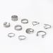 Hot Selling New Style Hollowed Out Butterfly Fashionable Pearl 10 Piece Ring Set_ipsvogv.com