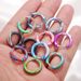 Stainless Enamel Colored Paint Piercing Buckle, Titanium Steel Classic Niche Gradient Clip Ear Buckle_ipsvogv.com