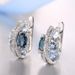Cao Shi's Romantic, Sweet, Sparkling Pink Zircon Earrings with Creative Double Layer X-shaped Hollow Zircon Earrings_ipsvogv.com