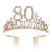 Large Alloy Full Diamond Digital Crown 40 50 80th Birthday Headband Etiquette Belt Crown Shoulder Strap Belt Set_ipsvogv.com