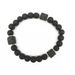 New Lava Block Volcano Stone Bracelet Men's Matte Black Glass Bead Bracelet_ipsvogv.com