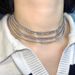 Linglang S Pure Silver Necklace For Women Hip-Hop Tennis Single Row Full Diamond Clavicle Chain_ipsvogv.com